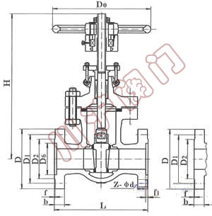 Z41楔式閘閥,結(jié)構(gòu)圖